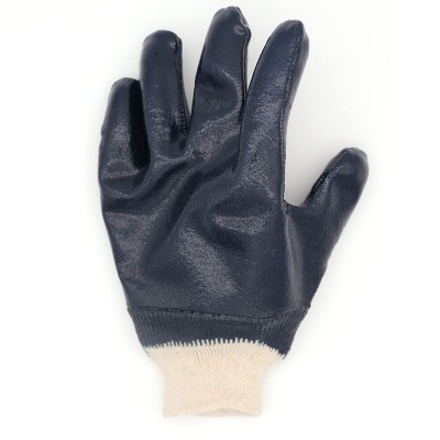 Nitrile gloves with jersey liner rib cuff and fully coated Safety gloves Laboratory Workshop industrial gloves