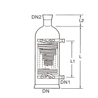 3 Square Meters Glass Condenser for Distillation